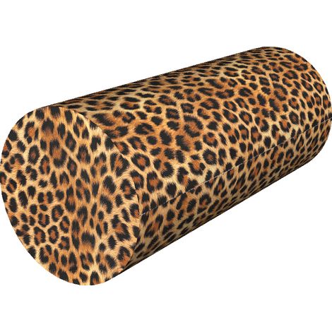 Memory-Schaumstoff-Rollenkissen – Leopardenmuster – Ø 25 x 60 cm (1/3)