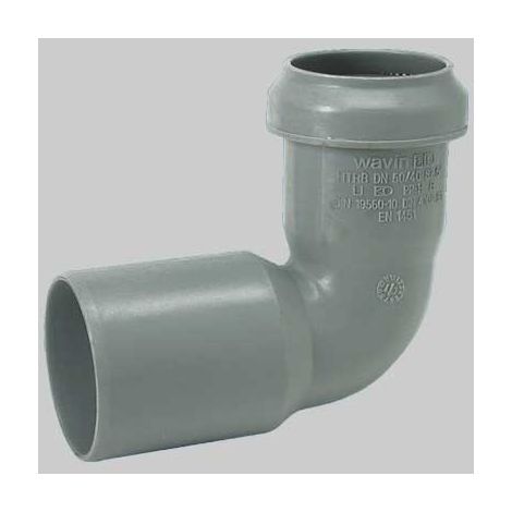 CURVA RIDOTTA SENZA MORSETTO DM. 40x50 WAVIN