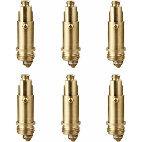 6 Pieces Pop Up Drain Stopper with Spring Brass Bolt, Fits Most Sink, Bathtub and Vanity Drains (1/5)