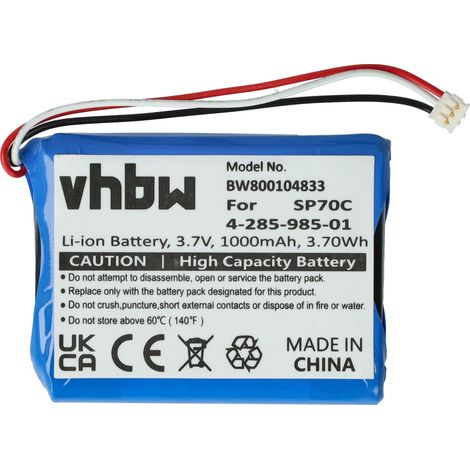 vhbw Akku kompatibel mit Sony PSP E1008, E1004, E1002, E1000, E1003 Spielekonsole (1000 mAh, 3,7 V, Li-Ion) (1/4)