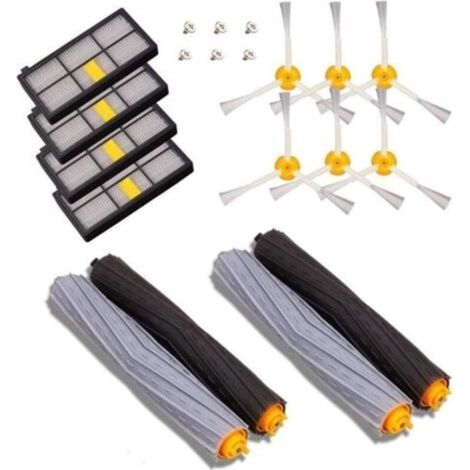 Juego de 14 piezas de repuesto para Roomba series 800 y 900: cepillos laterales, filtro y cepillo cerámico - Crezuo (1/4)