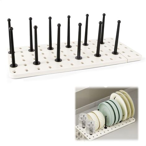 Flaschentrockenständer, Tellerständer, Wasserflaschentrockenständer, ausziehbarer Deckelorganizer, Küchenarbeitsplatten-Organizer, universelle Aufbewahrung, verstellbare Ständer zur Aufbewahrung von K (1/5)