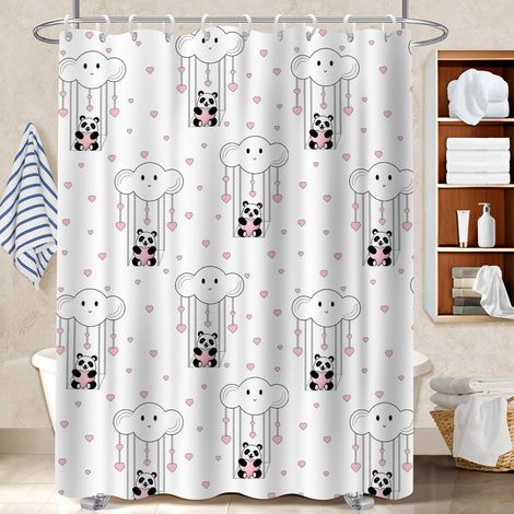 Rideau de douche imperméable en polyester 180x180 déco d‘intérieur polyester pour salle de bain pour accueillir l’été dans sa maison (1/5)