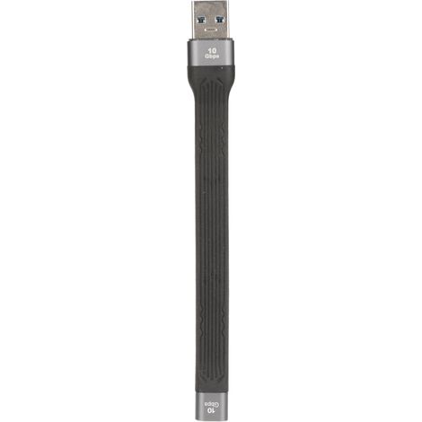 Câble plat flexible USB Type C femelle vers USB mâle, charge rapide 20V PD, USB 3.1 Gen2, pour téléphones et tablettes, connecteur souple à données et charge. (1/5)