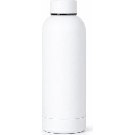 Botella térmica de acero de 500 ml para bebidas frías y calientes, blanca. (1/5)
