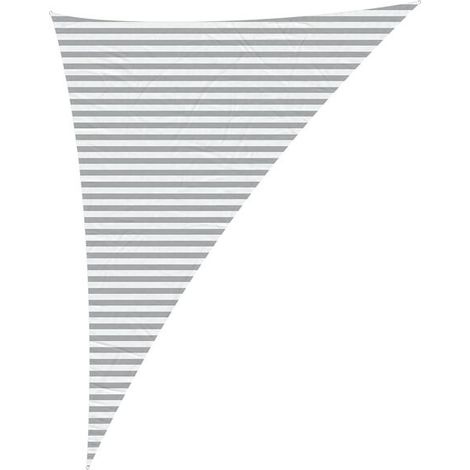 Voile d'ombrage gris clair et blanche, 4 x 5 x 6,4 mètres (1/5)