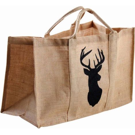 Bolsa para troncos de yute natural + ciervo - Aubry Gaspard