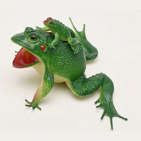 Jouet de modèle de grenouille Frog Model Toy Simulation Sound Modèle Frog Mère et enfant Frog Toad Fausses jeux d'activite (1/4)