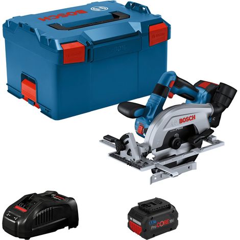 Sega circolare a batteria Bosch GKS 18V-57-2 L, 2x 5,5 Ah ProCore + caricabatterie in L-BOXX