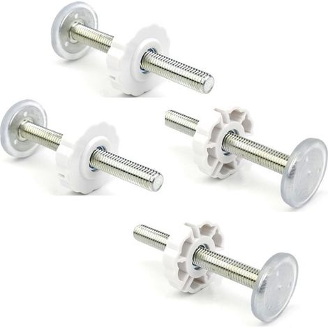 Juego de repuestos para barreras de seguridad para escaleras a presión: 4 piezas,barrera de seguridad M10,extensión sin taladro (blanco,10 cm)