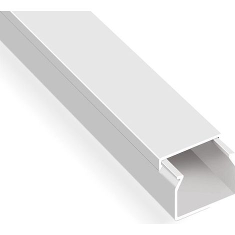 Goulotte/conduit de câble 2x1 m blanc 40x40 mm