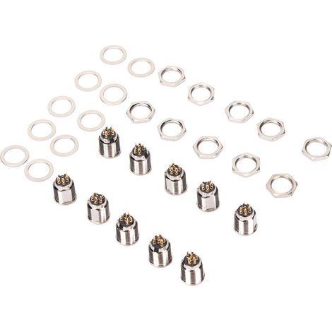 10 Ensembles Connecteur XLR Mâle 6 Pins, Prise Robuste et Précise, Branchement Simple pour Interface Audio et Microphone (1/5)
