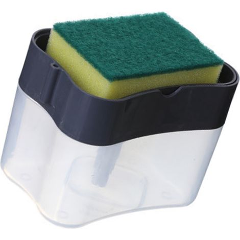 Dispensateur de Liquide de Cuisine Dessepoir Sur Table Noir Plastique Lightweight pour Laver Vaisselle et Détergent Salle de Bain Multifonction Portable Facile à Nettoyer Anti-Verre avec Drain Rack Hy (1/5)