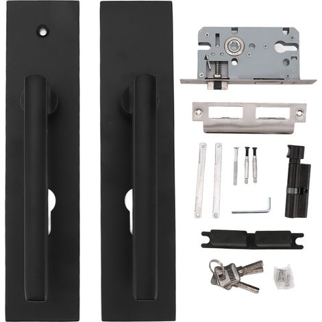 Aluminum Alloy Door Handleset Easy To Install Black Universal Comfortable Grip Door Locksets for Door