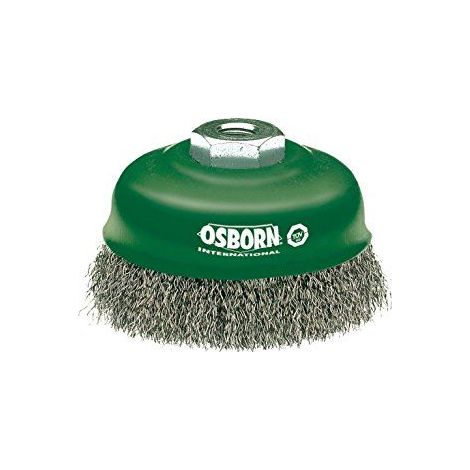 Brosse à godet en acier inoxydable OSBORN avec filament de 0,30 mm de diamètre pour le nettoyage et le détartrage
