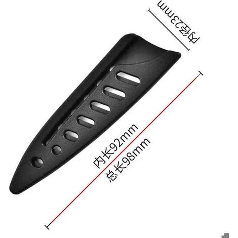 6 pièces couvre-couteaux plastique noir, étuis protecteurs de lame, tailles variées, pour couteaux de cuisine jusqu’à 3,5 pouces