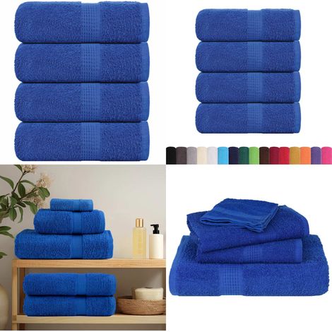 vidaXL Gästetücher 4 Stk. Blau 30x50 cm 360 g/m² 100% Baumwolle (1/5)