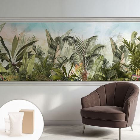 Carta Da Parati - Murale Alla Moda Decorazione - Camera Da Letto - Con Colla Gratuita Paradiso tropicale 250x104 cm (1/5)