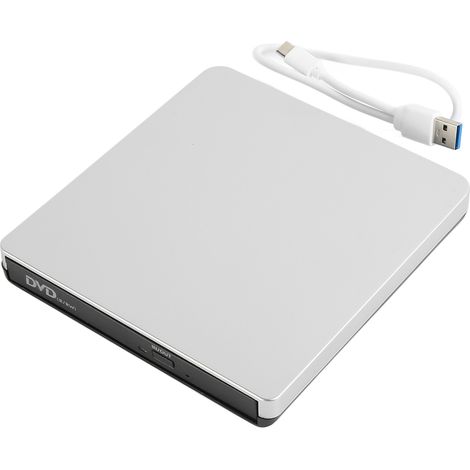 Graveur CD/DVD externe ultra-mince USB 3.0, type CR-RW, portable, pour ordinateur portable et de bureau. (1/4)