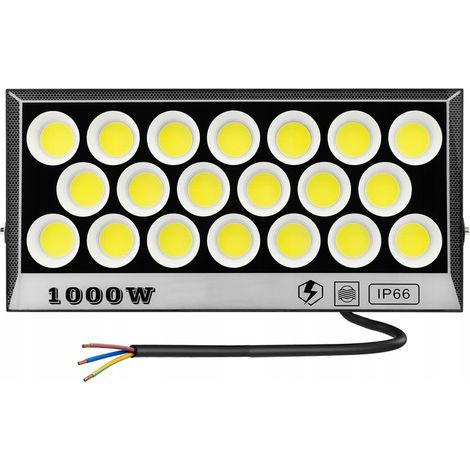 Lampe puissante pour garage, jardin ou façades, 1000 W, IP66, diodes COB, durée de vie de plusieurs années (1/5)
