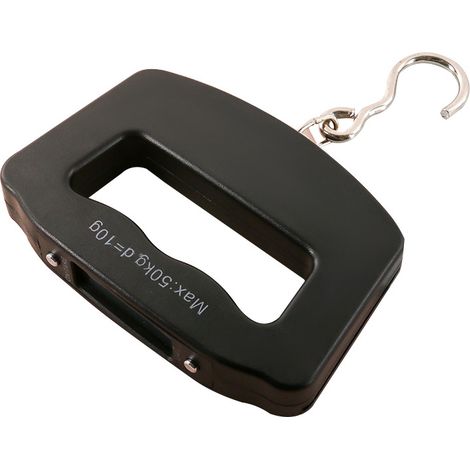 Balance Numérique Portative pour Bagages - Capteur à Jauge de Contrainte - Précision 0,05 kg - Affichage LCD - Alimentation par 2 piles AAA - 50 kg (1/5)