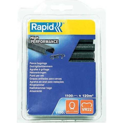 Rapid VR22 graffette zincate grigio antracite 1100 pz