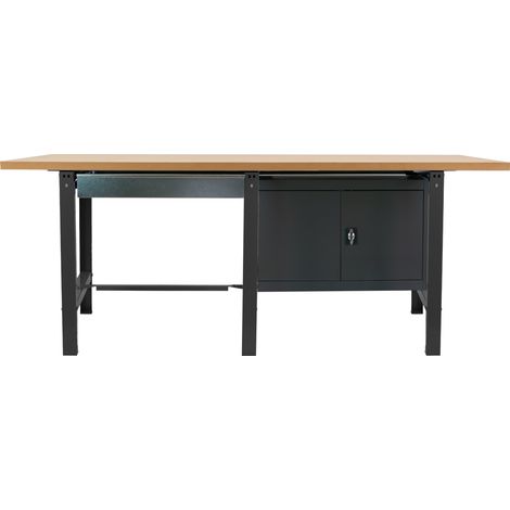 Simonrack Banco da lavoro Antracite MDF e Metallo Robusto
