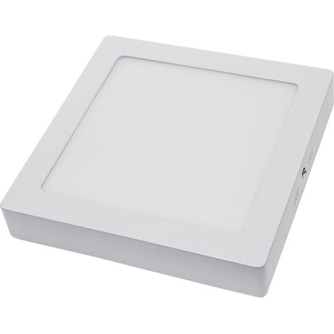Pannello a LED quadrato a superficie - 18W - 6000K - alluminio - 220x220mm (1/5)