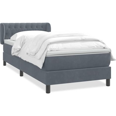 Maison Exclusive - Boxspringbett mit Matratze Dunkelgrau 80x220 c