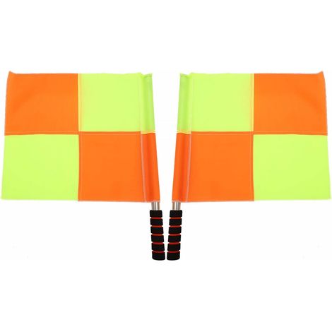 Trintion 2PCS Linesman Flags Referee Flag Premier Football Training Border Flag Set Referee Flag for Sports Games Football (1/5)