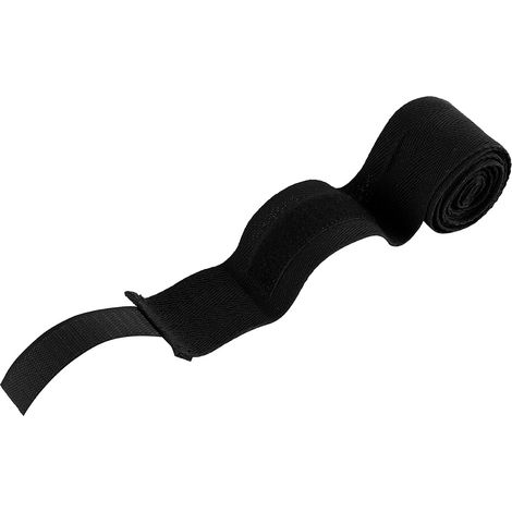 Lot de 2 bandages de mains en coton de 2,5 m pour la boxe, le kickboxing et le muay thaï (noir) (1/5)