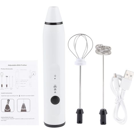 à lait rechargeable mixeur à café électrique batteur à œufs (1/5)