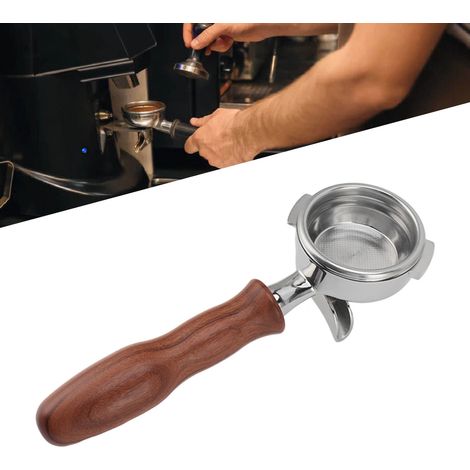 Nuova Kaffeemaschine mit Doppelauslauf, 58 mm, Edelstahlgriff, Modell D, Farbe: rotes Sandelholz (1/5)