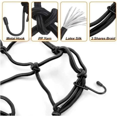 Filet Élastique - 40 X 40 Cm - Pour Moto Et Vélo - Lot De 2 (1/3)