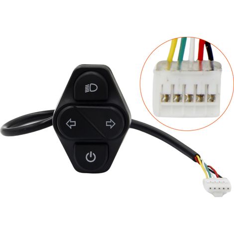 Kukirin A1 multi-function switch for scooters, including headlights and turn signals. (1/5)