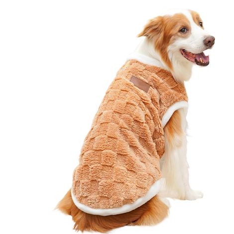 Pet Coat for Cold Weather, Plush Dog Vest for Winter, Soft (1/5)