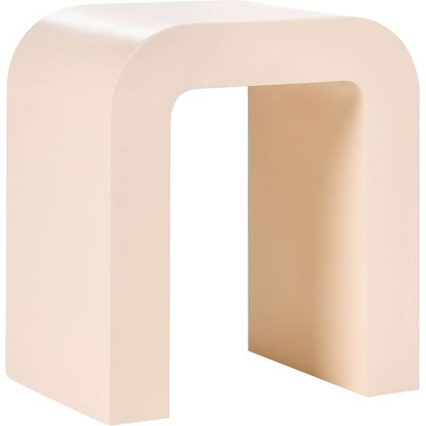 Tavolino dal design scandinavo moderno in MDF beige chiaro Enid