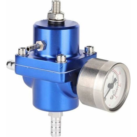 Régulateur pression turbo 0-140 psi – bleu – universel avec jauge (1/5)