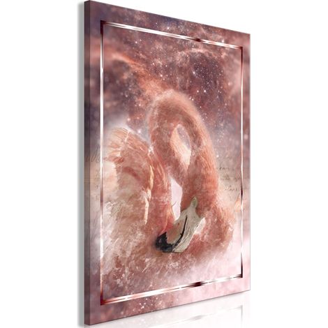 Peinture - Flamant rose de l'espace (1 partie) verticale (1/3)
