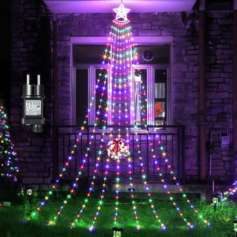 LED Christmas Star Lights Outdoor IP65 Waterproof String Lights Multicolor 93m Falling Lines, 8 Modes, Xmas Decoration Outdoor for Party Christmas Tree Door Yard Ceiling (1/5)