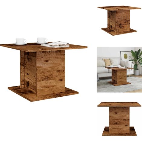 Table basse vieux bois 55,5x55,5x40 cm bois d'ingénierie - Table Basse - Tables Basses - Table D'appoint - Bout De Canapé (1/5)