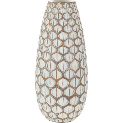 Vase, Couleur Structure Blanc Diamètre 8 cm, Nuance Structure Crème, Beige - Barati (1/5)