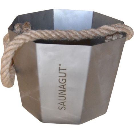 SAUNAGUT® glasperlengestrahlter Edelstahl-Sauna-Eimer 6 Liter (1/5)