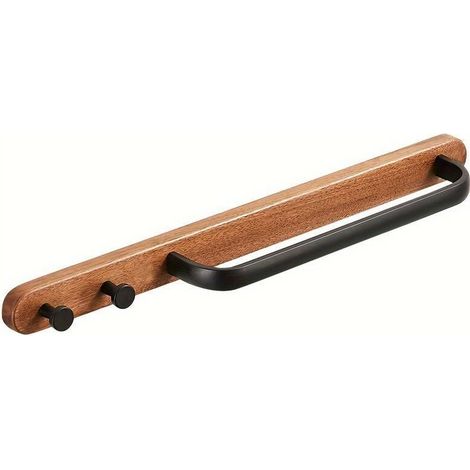 Portasciugamani con ganci per il bagno, portasciugamani con 2 ganci, portasciugamani da parete, portasciugamani per il bagno, accessori per il bagno - Crezuo (1/4)