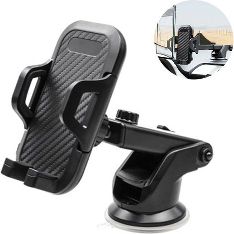 Support Téléphone Voiture - Ventouse Pare-Brise - Rotation 360° - Compatible Tous Smartphones - 1 Pièce (1/5)