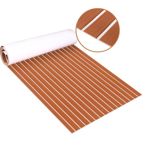 Tapis de sol pour Yacht, Tapis de Bateau en Mousse EVA Tantidérapant Auto-adhésif pour Bateau Yacht Marin 24045CM