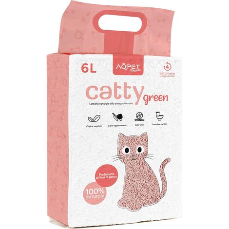 Litière pour Chats au soja Naturel d'origine végétale Parfum à la pêche (1/5)