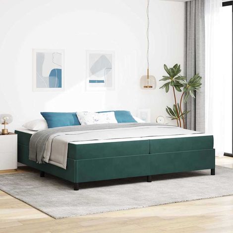 Estructura de cama Verde oscuro, Verde y 200 x 200 cm