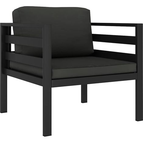 Maison Exclusive - Einzelsofa mit Kissen Aluminium Anthrazit (1/5)