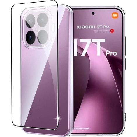 Schutzhülle für Xiaomi 17T Pro 5G mit Schutzfolie, transparent